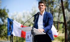 Aurélien Pradié à La Ciotat, le 17 septembre 2022. ( AFP / CLEMENT MAHOUDEAU )