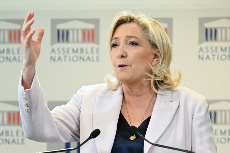 Marine Le Pen à Paris, le 22 mars 2023. ( AFP / BERTRAND GUAY )