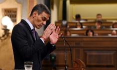 Pedro Sanchez au Parlement espagnol le 9 juillet 2025 ( AFP / JAVIER SORIANO )