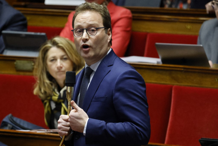 Sylvain Maillard, à l'Assemblée nationale, le 14 février 2023 ( AFP / LUDOVIC MARIN )