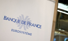 Un logo de la Banque de France à Paris