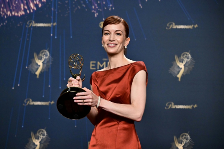 L'actrice Britt Lower lors de la 77e cérémonie des Emmy Awards, le 14 septembre 2025 à Los Angeles ( AFP / Frederic J. Brown )