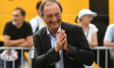 Michel-Edouard Leclerc à Pau, le 30 juillet 2023. ( POOL / GAIZKA IROZ )
