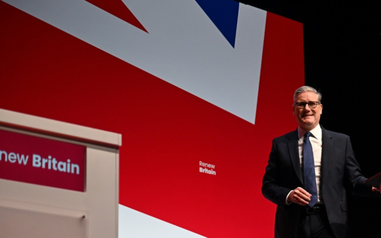 Le Premier ministre britannique Keir Starmer assiste à la première journée de la conférence annuelle du Parti travailliste à Liverpool, dans le nord-ouest de l'Angleterre, le 28 septembre 2025 ( AFP / Paul ELLIS )
