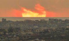 Un couché de soleil, au nord de la bande de Gaza