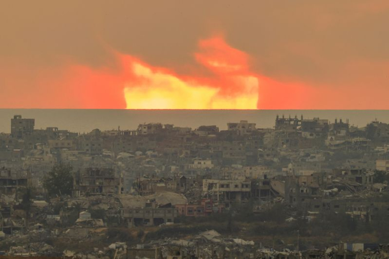 Un couché de soleil, au nord de la bande de Gaza