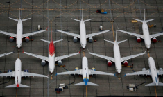 PREMIER VOL D'UN BOEING 737 MAX AVEC LA PRESSE À BORD