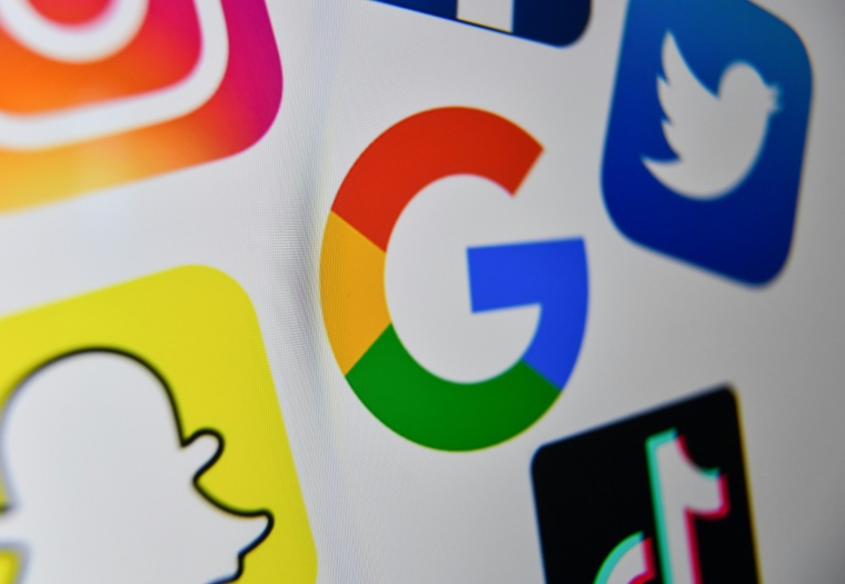 Logos de principales plateformes de réseaux sociaux, le 21 octobre 2020 ( AFP / Denis Charlet )