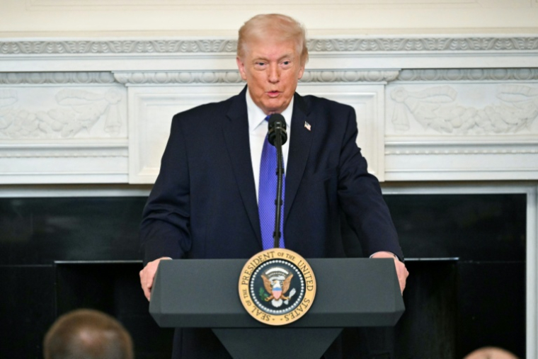 Le président américain Donald Trump à la Maison Blanche, le 20 février 2026 à Washington ( AFP / Mandel NGAN )