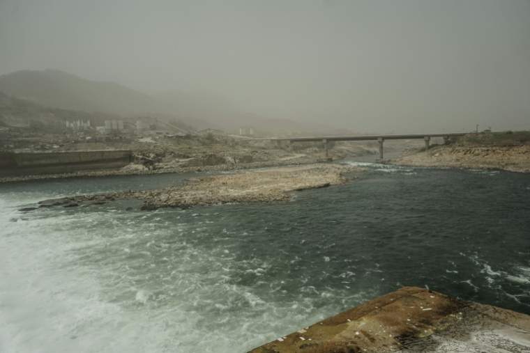 Le Nil Bleu, en aval du Grand barrage de la Renaissance à Guba, en Éthiopie, le 20 février 2022 ( AFP / Amanuel SILESHI )