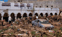 La suite d'une puissante tempête et de fortes pluies à Derna, en Libye