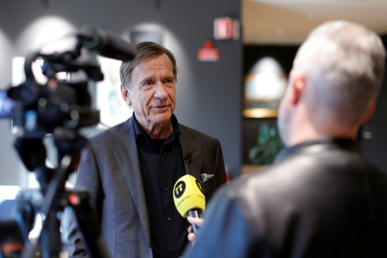 Le patron de Volvo Hakan Samuelsson, lors d'une interview à l'occasion de la présentation de résultats au siège du groupe à Göteborg, en Suède, le 29 avril 2026  ( TT NEWS AGENCY / Adam IHSE )