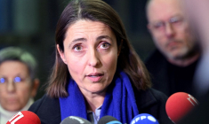 Sophie Binet à Paris, le 10 janvier 2025. ( AFP / BERTRAND GUAY )