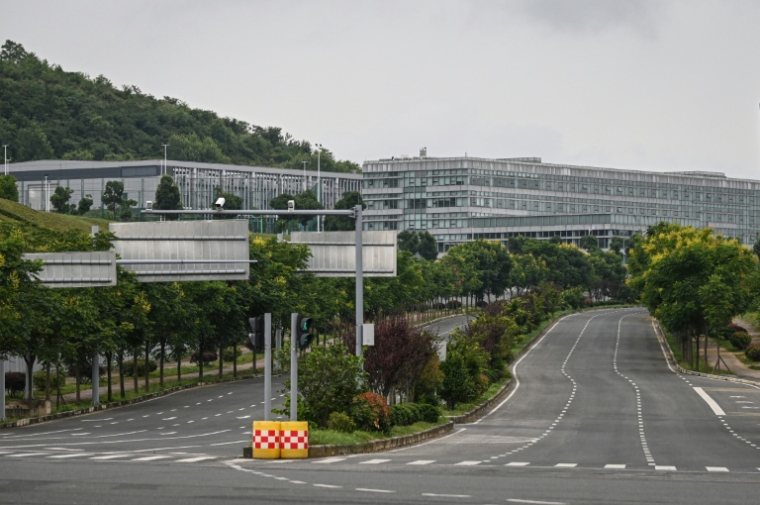 Le centre de données de l'entreprise technologique chinoise Tencent, dans la nouvelle zone de Guian à Guiyang, dans la province du Guizhou, le 24 juillet 2026 dans le sud-ouest de la Chine ( AFP / Jade GAO )