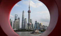 Le quartier d'affaires de Lujiazui, à Shanghai (illustration) ( AFP / JADE GAO )