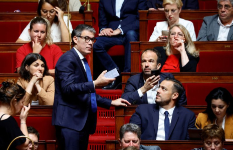 Le député Olivier Faure du parti socialiste à l'Assemblée nationale à Paris, en France