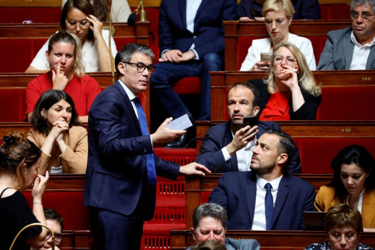 Le député Olivier Faure du parti socialiste à l'Assemblée nationale à Paris, en France