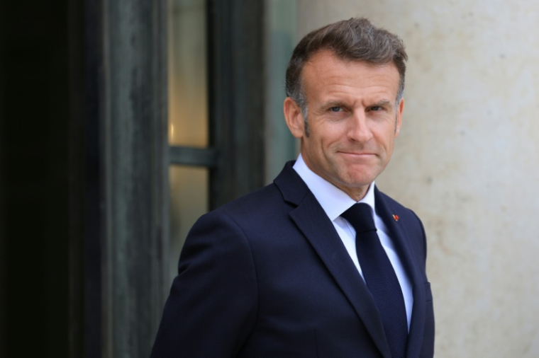 Le président Emmanuel Macron le 3 juin 2026 à l'Elysée à Paris ( AFP / Ludovic MARIN )