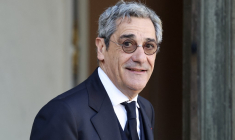 Le ministre du Commerce Serge Papin à Paris le 25 février 2026. ( AFP / LUDOVIC MARIN )