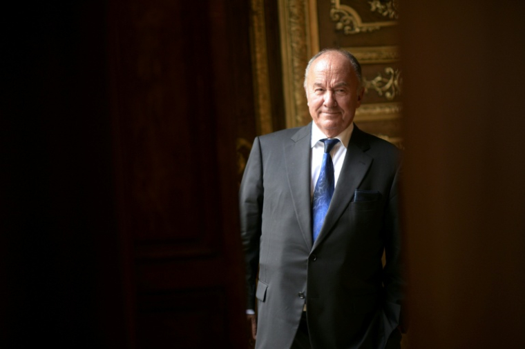 Le fondateur de la société de placement de manuscrits anciens Aristophil, Gérard Lhéritier, le 2 avril 2014 à Paris ( AFP / Martin BUREAU )