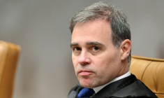 Andre Mendonca, juge à la Cour suprême du Brésil, le 4 juin 2025 à Brasilia ( AFP / EVARISTO SA                   )