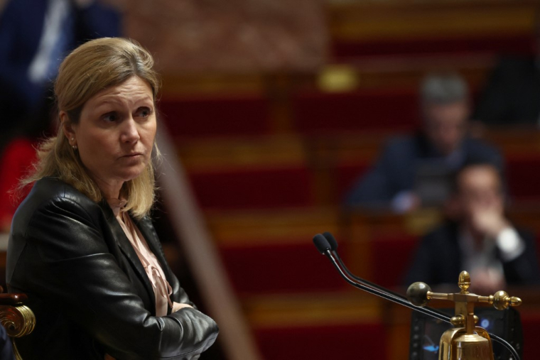 Yael Braun-Pivet, le 13 février 2024, à l'Assemblée nationale ( AFP / EMMANUEL DUNAND )