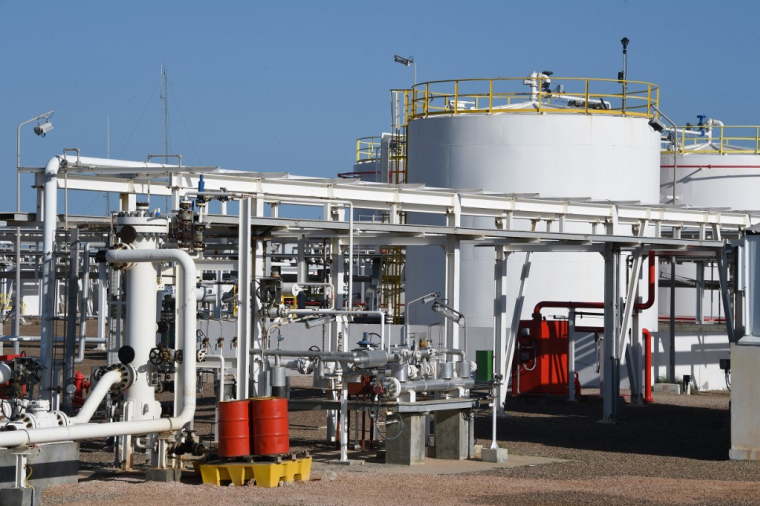 Un installation pétrolière de Petrofac à Kerkennah, en Tunisie (illustration) ( AFP / FETHI BELAID )