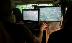 Photo d'archives d'un militaire ukrainien près de Bakhmut, en Ukraine