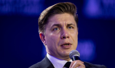 Mindaugas Sinkevicius à Varvosie, en Pologne, le 12 octobre 2026. ( AFP / WOJTEK RADWANSKI )