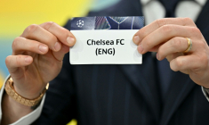 Ivan Rakitic au tirage au sort de la C1 à Nyon ( AFP / Harold CUNNINGHAM )