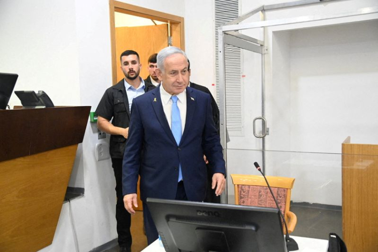 Le Premier ministre israélien, M. Netanyahu, témoigne dans le cadre de son long procès pour corruption, à Tel Aviv