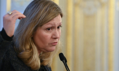 Yaël Braun-Pivet à Paris, le 25 janvier 2023. ( AFP / ALAIN JOCARD )