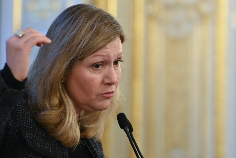 Yaël Braun-Pivet à Paris, le 25 janvier 2023. ( AFP / ALAIN JOCARD )