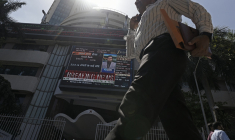 Le siège de la Bourse indienne, à Bombay. (crédit : Indranil Aditya / NurPhoto via AFP)
