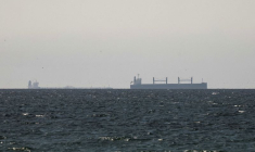 Un cargo dans le Golfe, près du détroit d'Ormuz