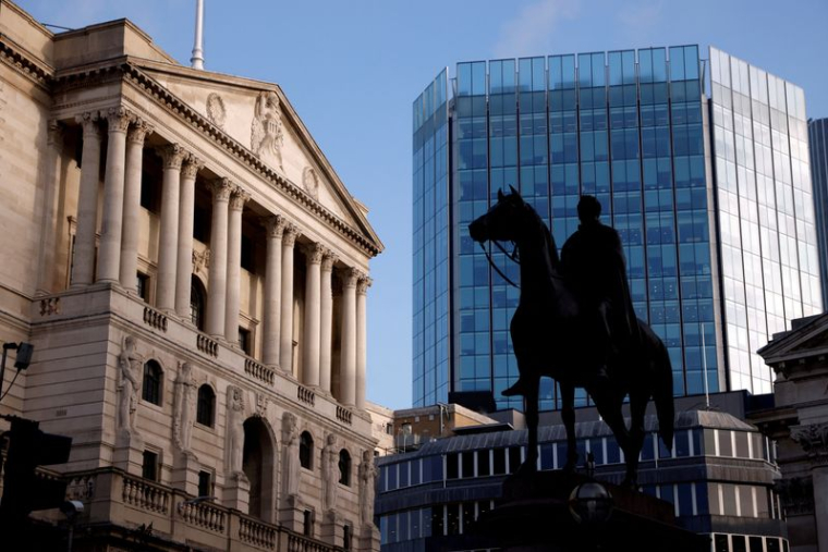 Photo d'archives avec une vue sur le quartier financier de Londres