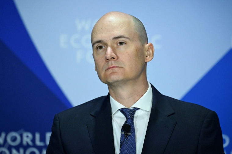 Mirek Dusek, directeur général du Forum économique mondial, le 23 juin 2026 à Dalian, en Chine ( AFP / WANG Zhao )