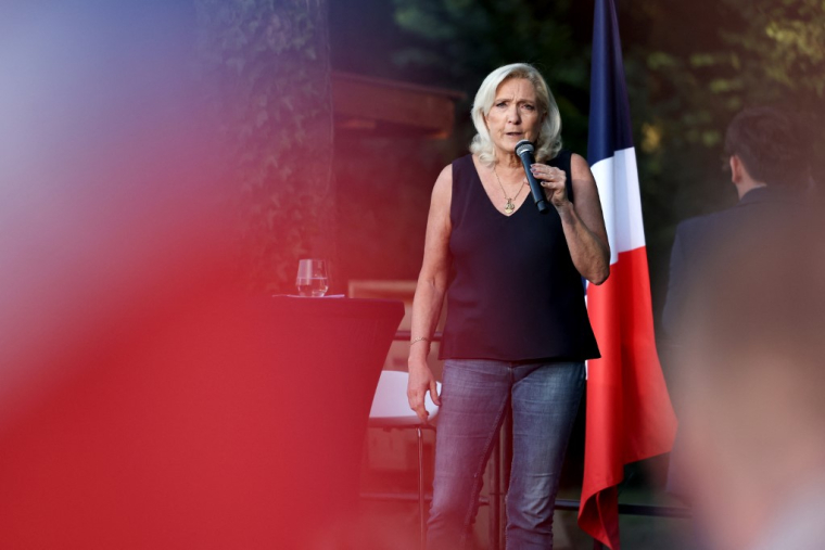 Marine Le Pen à Liévin, le 4 juillet 2026. ( AFP / SIMON WOHLFAHRT )