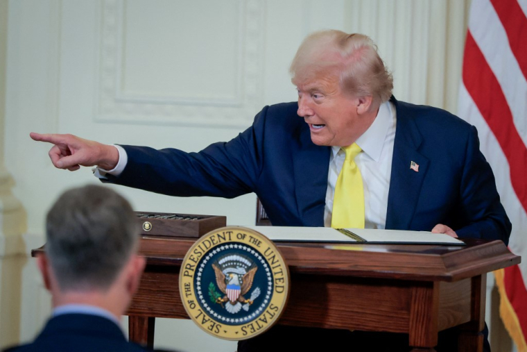 Donald Trump, à Washington DC, le 7 août 2025 ( GETTY IMAGES NORTH AMERICA / ANNA MONEYMAKER )