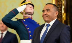 Le président malgache Michaël Randrianirina le 19 février 2026 au Kremlin, à Moscou ( POOL / Alexander Zemlianichenko )