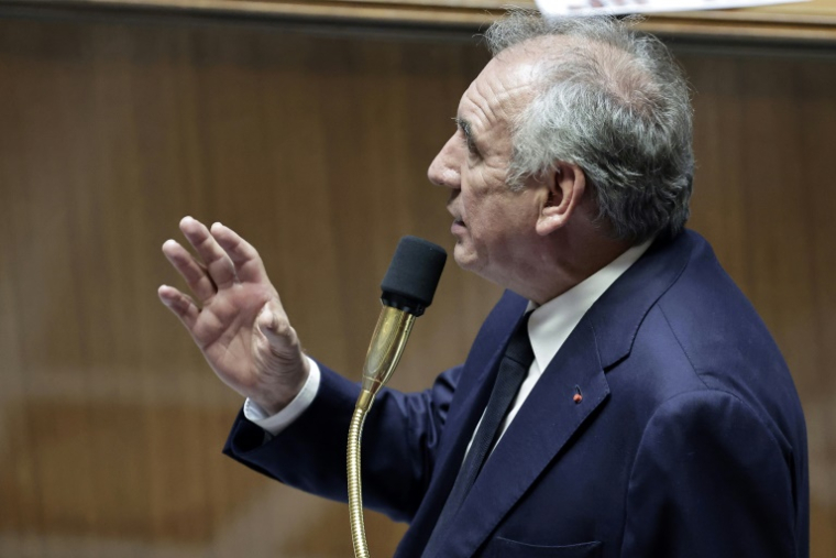 Le Premier ministre François Bayrou le 27 mai 2025 à l'Assemblée nationale à Paris ( AFP / STEPHANE DE SAKUTIN )