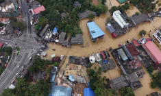 Sri Lanka: images aériennes des rues inondées à Colombo