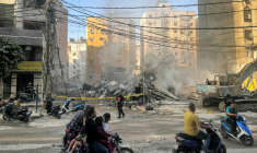 Destructions dans la banlieue sud de Beyrouth le 6 juin 2025, au lendemain de frappes israéliennes ( AFP / IBRAHIM AMRO )