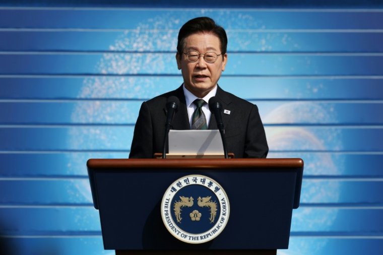 Le président sud-coréen Lee Jae-myung, à Gyeryong, en Corée du Sud, le 1er octobre 2025 ( POOL / KIM HONG-JI )