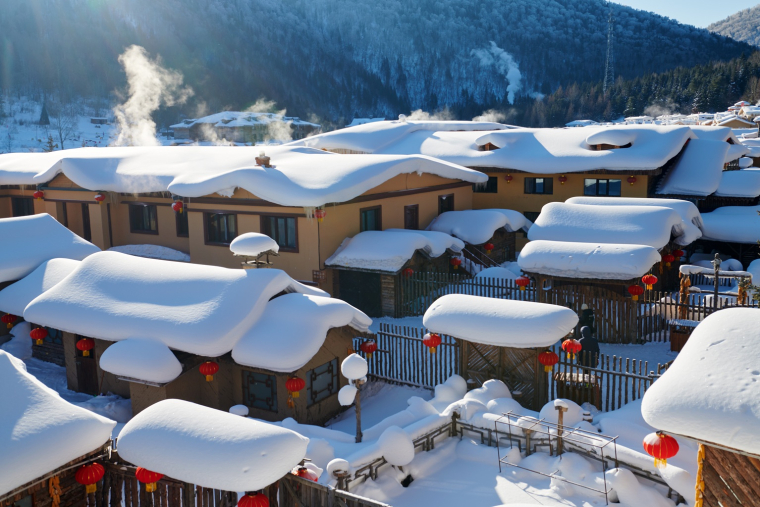 A Harbin (Chine), les températures hivernales descendent régulièrement jusqu'à −30°C.
