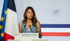 La porte-parole du gouvernement Maud Bregeon à Paris le 22 juillet 2026 ( AFP / Dimitar DILKOFF )