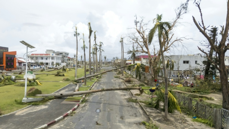 Vue aérienne de la ville malgache de Toamasina, frappée de plein fouet par le cyclone Gezani, le 11 février 2026 ( AFP / Tsiky Sikonina )