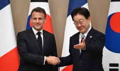 Le président français Macron en visite en Corée du Sud