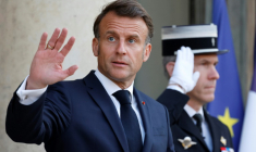 Emmanuel Macron le 5 mai 2025 au Palais de l'Elysée, à Paris ( AFP / Ludovic MARIN )