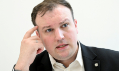 Mikhaïl Zvintchouk lors d'un entretien avec l'AFP à Moscou le 28 avril 2023 ( AFP / Kirill KUDRYAVTSEV )